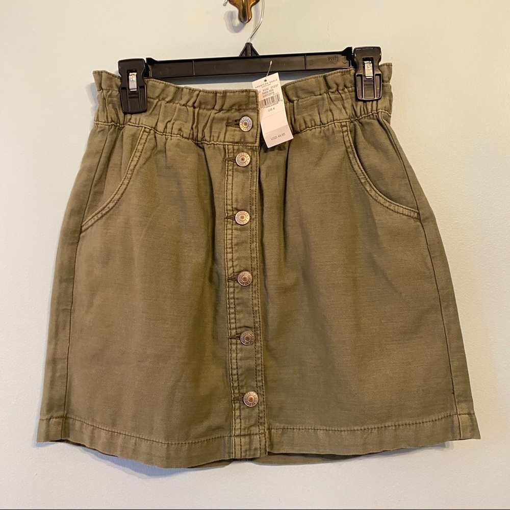 American Eagle High Rise Button Skirt